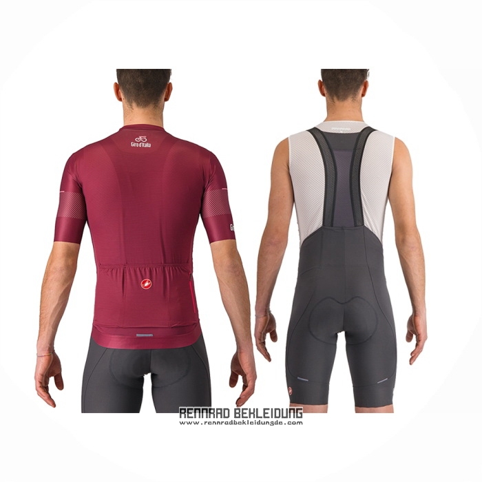 2024 Fahrradbekleidung Giro D'italia Fuchsie Trikot Kurzarm Und Tragerhose